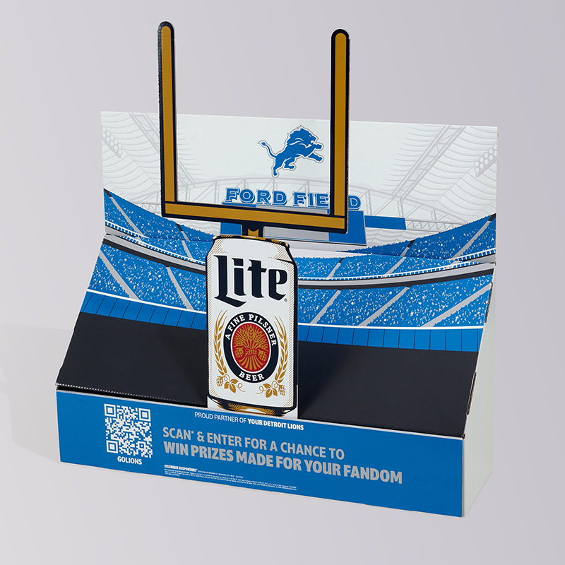 Landaal Specialty Display, Point-of-Purchase Display, Miller Lite / Detroit Lions