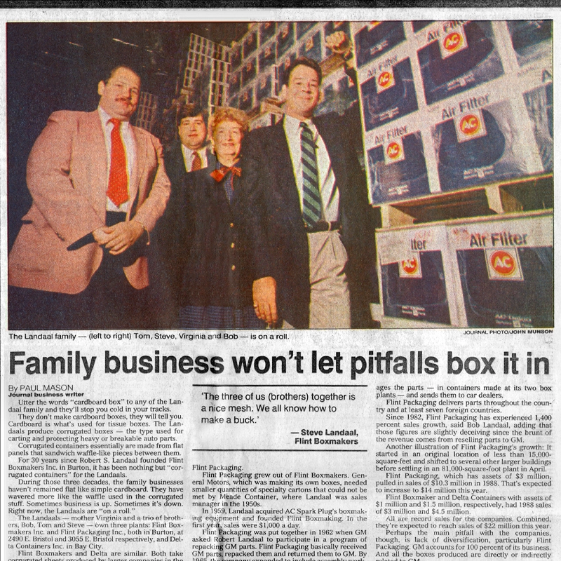 Family business won't let pitfalls box it in historical new clipping