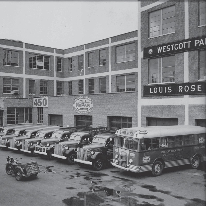 Vintage Westcott displays factory from the 40s