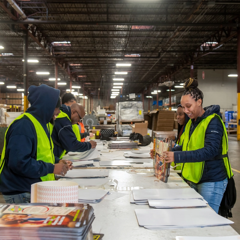 Landaal employees working in warehouse