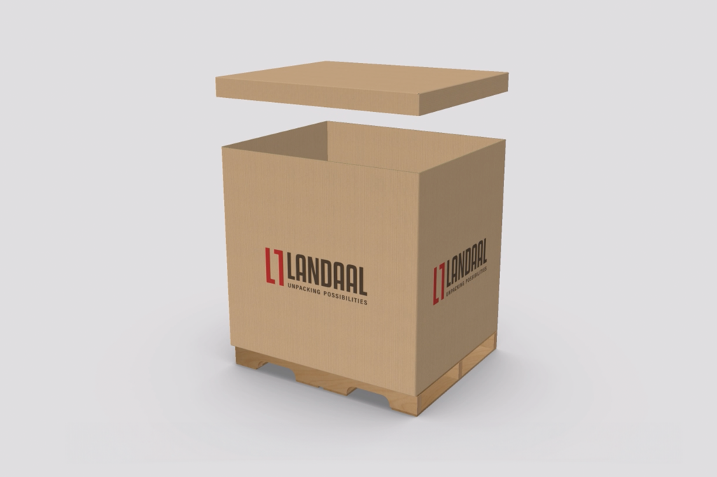 Landaal Custom Expandable Pallet Box Corrugate Container